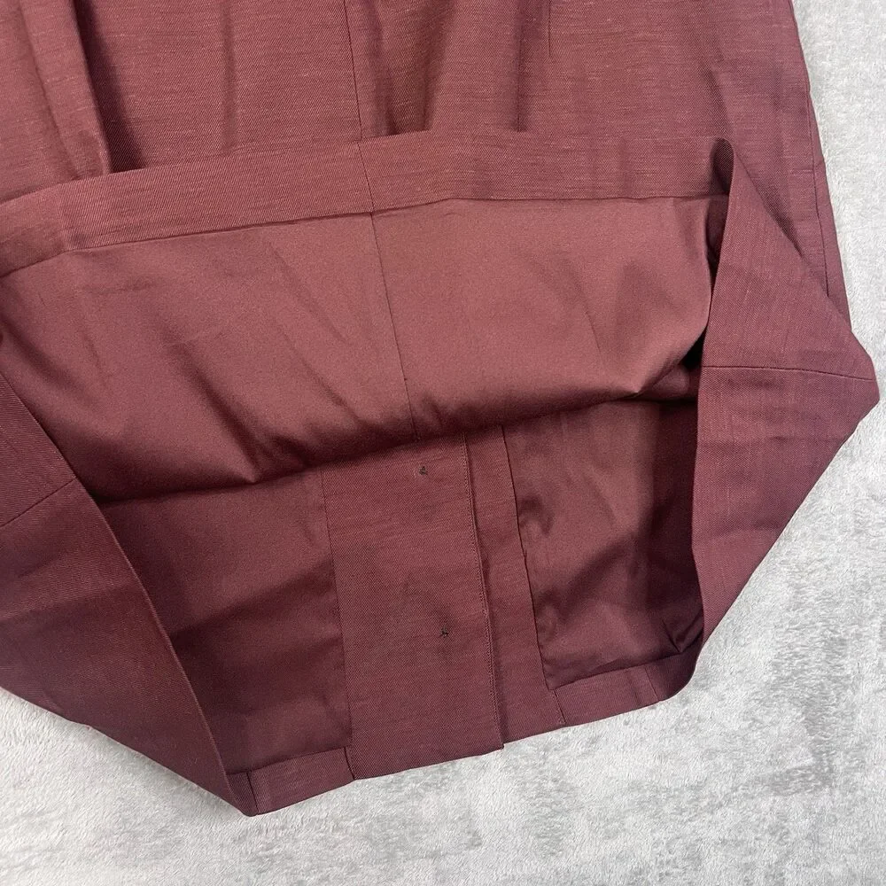 J Crew Parc Dress Womens 16 Brown Linen Blend Button Front Mini Career Preppy